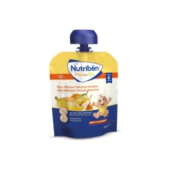 Nutribén Fruta&Go Pera, Banana, Laranja e Bolacha +6M 90g