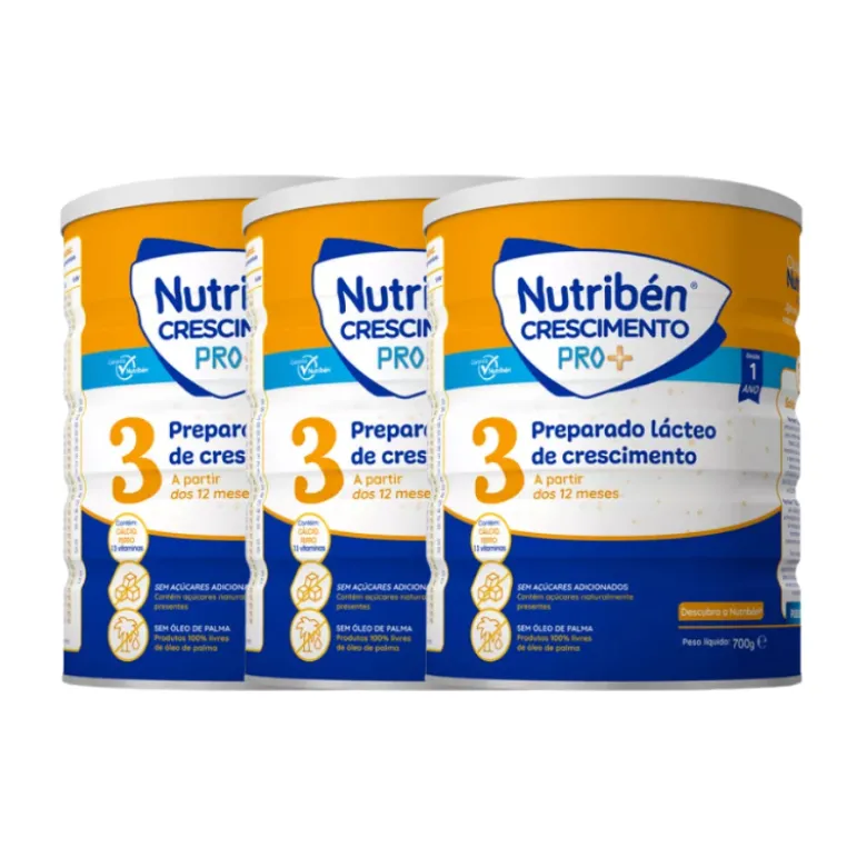 Nutribén Pack Pro+ Leite Crescimento +12M 2x700g + 1 Lata Oferta