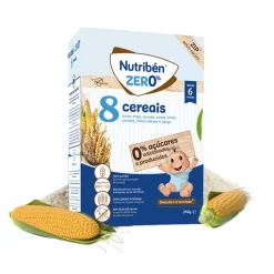 Nutribén Zer0% 8 Cereais Papa Não Láctea +6M 250g
