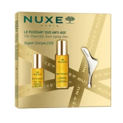 Nuxe Coffret Super Serum [10] 2025 | Duo Anti-Idade para Rosto e Olhos com Massajador