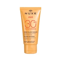 Nuxe Sun Creme Fundente Delicioso SPF30 50ml | Proteção Rosto com Bronzeado Luminoso