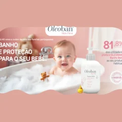 Oleoban Bebé Banho 500ml | Óleo de Girassol | Hidratação no Banho | Para Pele Sensível do Recém-Nascido