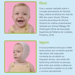 Otostick Baby Corretor Estético para Orelhas 8 Unidades + Touca