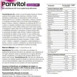 Panvitol Woman 45+ 30 Comprimidos | Suplemento para Mulher | Menopausa, Beleza & Energia