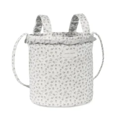Pasito a Pasito Bolsa Cesta Maternidade Little Bloom Flowers Grey | Estilo Bucket