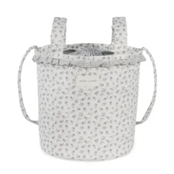 Pasito a Pasito Bolsa Cesta Maternidade Little Bloom Flowers Grey | Estilo Bucket