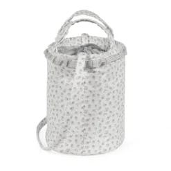 Pasito a Pasito Bolsa Cesta Maternidade Little Bloom Flowers Grey | Estilo Bucket