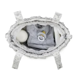 Pasito a Pasito Bolsa Cesta Maternidade Little Bloom Flowers Grey | Estilo Bucket