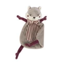 Pasito a Pasito Doudou Esquilo Cherry Strips 21cm | Peluche de Aconchego para Bebé