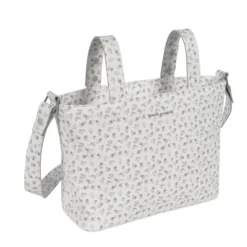 Pasito a Pasito Mala Tiracolo Maternidade Little Bloom Flowers Grey