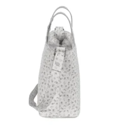 Pasito a Pasito Mala Tiracolo Maternidade Little Bloom Flowers Grey