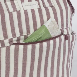 Pasito a Pasito Mochila Maternidade Cherry Strips 29x40x17cm | Inclui Trocador