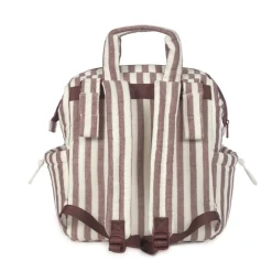 Pasito a Pasito Mochila Maternidade Cherry Strips 29x40x17cm | Inclui Trocador