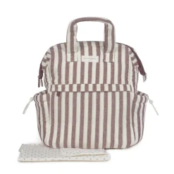 Pasito a Pasito Mochila Maternidade Cherry Strips 29x40x17cm | Inclui Trocador