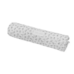 Pasito a Pasito Pack 2 Musselinas Little Bloom Flowers Grey | 70x70cm