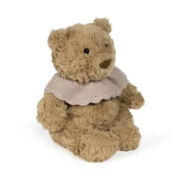 Pasito a Pasito Peluche Urso Tricot Rosa 29cm | Olhos Bordados