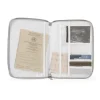 Pasito a Pasito Porta Documentos Little Bloom Flowers Grey | Boletim de vacinas e cartões