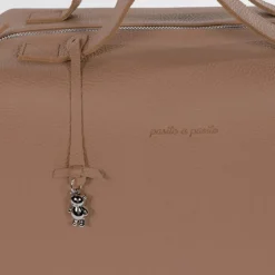 Pasito a Pasito Saco com Muda Fralda Icon Camel | Mala Maternidade Grande Capacidade e Prática