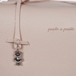 Pasito a Pasito Saco com Muda Fralda Icon Rosa | Trocador Dobrável Eco-Pele 52x71 cm