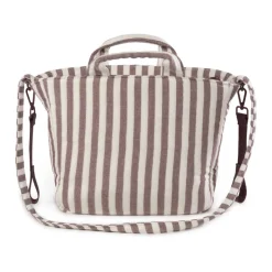 Pasito a Pasito Saco Muda Fraldas Cherry Strips 37x30x12 cm | Inclui Trocador