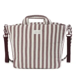 Pasito a Pasito Saco Muda Fraldas Cherry Strips 37x30x12 cm | Inclui Trocador