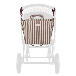 Pasito a Pasito Saco Muda Fraldas Cherry Strips 37x30x12 cm | Inclui Trocador