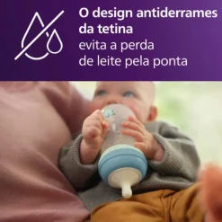Philips Avent Biberão Noturno Natural Response 260ml 3-6Meses | Tetina Silicone fluxo médioeses