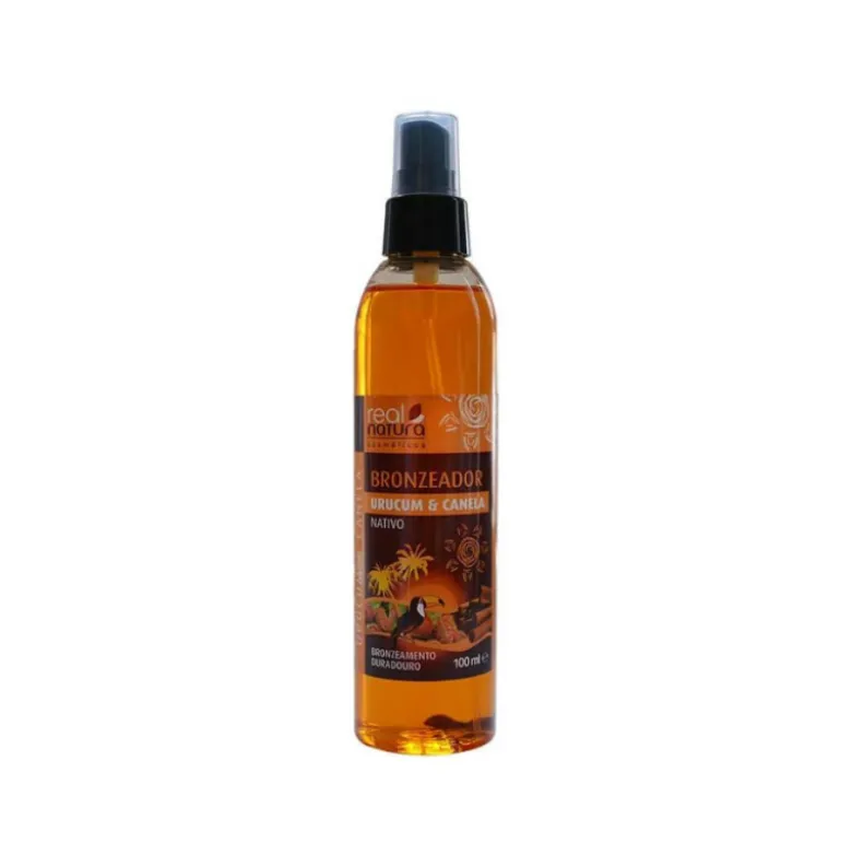 Real Natura Óleo Bronzeador Urucum + Canela 100ml – Bronzeado Natural e Pele Hidratada