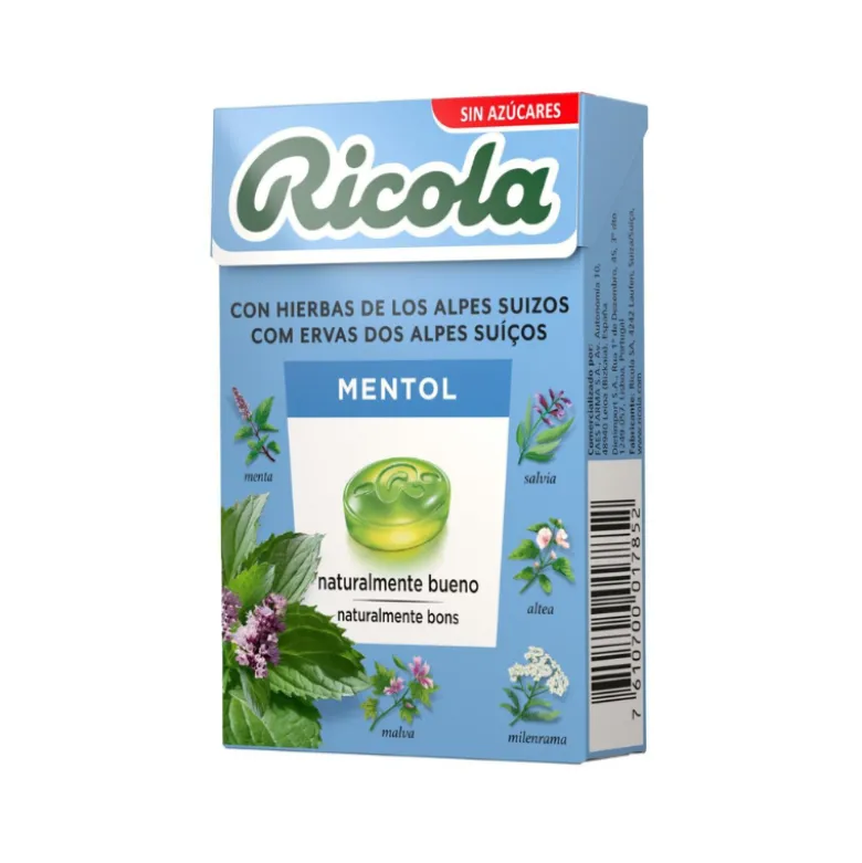 Ricola Rebuçados Mentol 50g | Sem Açúcar Alívio Garganta