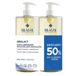 Rilastil Pack Xerolact Óleo Lavante 1Lx2 | Limpeza Hidratante Pele Seca e Atópica