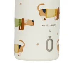 Runbott Mii 60 Basset Garrafa Térmica 600ml | Ilustração Exclusiva Marta Munté | Tampa com Palhinha