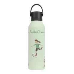 Runbott Mii 60 Football Garrafa Térmica 600ml | Ilustração Exclusiva Marta Munté | Tampa com Palhinha