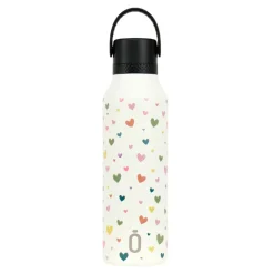 Runbott Mii 60 Garrafa Confeti Corazones Cream 600ml | Mantém Quente 12h & Frio 24h