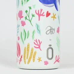 Runbott Mii 60 Garrafa Térmica Abigail Morales Reef Cream 600ml | Isolamento vácuo frias 32h, quentes 24h