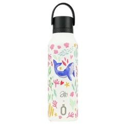 Runbott Mii 60 Garrafa Térmica Abigail Morales Reef Cream 600ml | Isolamento vácuo frias 32h, quentes 24h