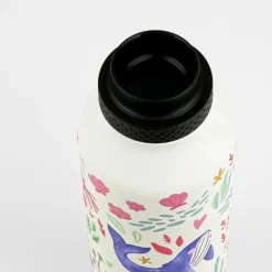 Runbott Mii 60 Garrafa Térmica Abigail Morales Reef Cream 600ml | Isolamento vácuo frias 32h, quentes 24h