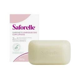 Saforelle Sabonete Enriquecido com Lípidos 100g | Higiene Íntima e Corporal | Pele Seca e Sensível