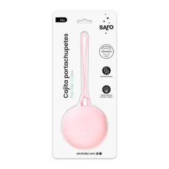 Saro Caixa Porta Chupeta Silicone Rosa Claro