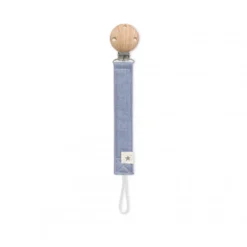 Saro Porta Chupeta Cotton Dusty Blue | Prendedor Chupeta