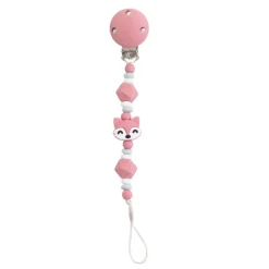 Saro Porta-Chupetas Silicone Foxy Rosa Seco +0M