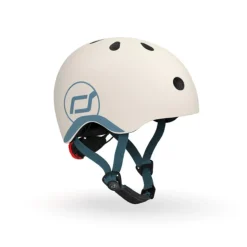 Scoot&Ride Capacete Infantil XXS-S Areia 45-51cm | Com Luz LED e Fecho Magnético