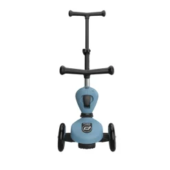 Scoot & Ride Highwaykick 1 Push&Go Trotinete Evolutiva Azul 3 em 1 | 1-3A Pega Empurrar, Assento Regulável sem Ferramentas
