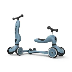 Scoot&Ride Highwaykick 1 Trotinete Azul 2 em 1 com Assento | Dos 1 aos 5 Anos