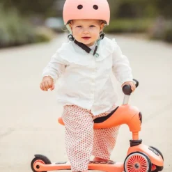 Scoot&Ride Highwaykick 1 Trotinete Pêssego 2 em 1 com Assento | 1 aos 5 Anos