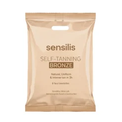 Sensilis Self-Tanning Bronze Toalhitas Autobronzeadoras 6 unidades | Bronzeado Intenso em 3h