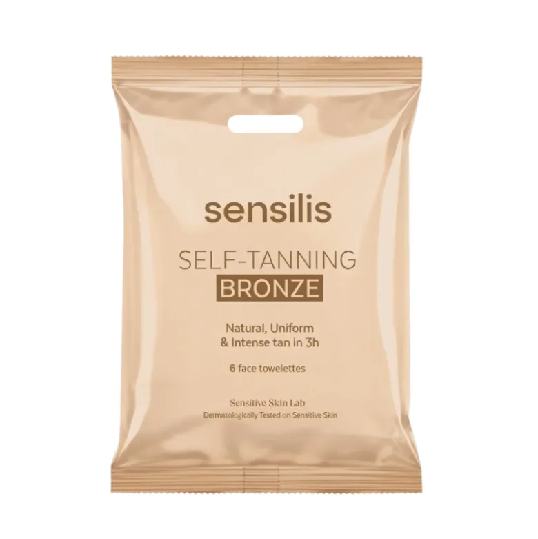 Sensilis Self-Tanning Bronze Toalhitas Autobronzeadoras 6 unidades | Bronzeado Intenso em 3h