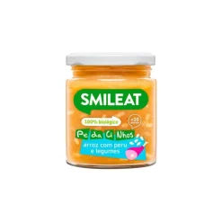 Smileat Bio Boião Pedacinhos de Arroz com Peru e Legumes +10M 230g