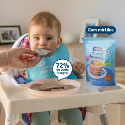 Smileat Biológico Panquecas Cereais Aveia Integral e Mirtilos +8M 125g