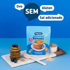 Smileat Biológico Panquecas Cereais Aveia Integral e Mirtilos +8M 125g