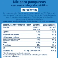 Smileat Biológico Panquecas Cereais Aveia Integral e Mirtilos +8M 125g